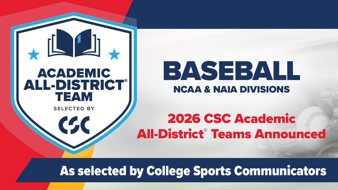 College Sports Communicators Announce Academic All-District Baseball Teams