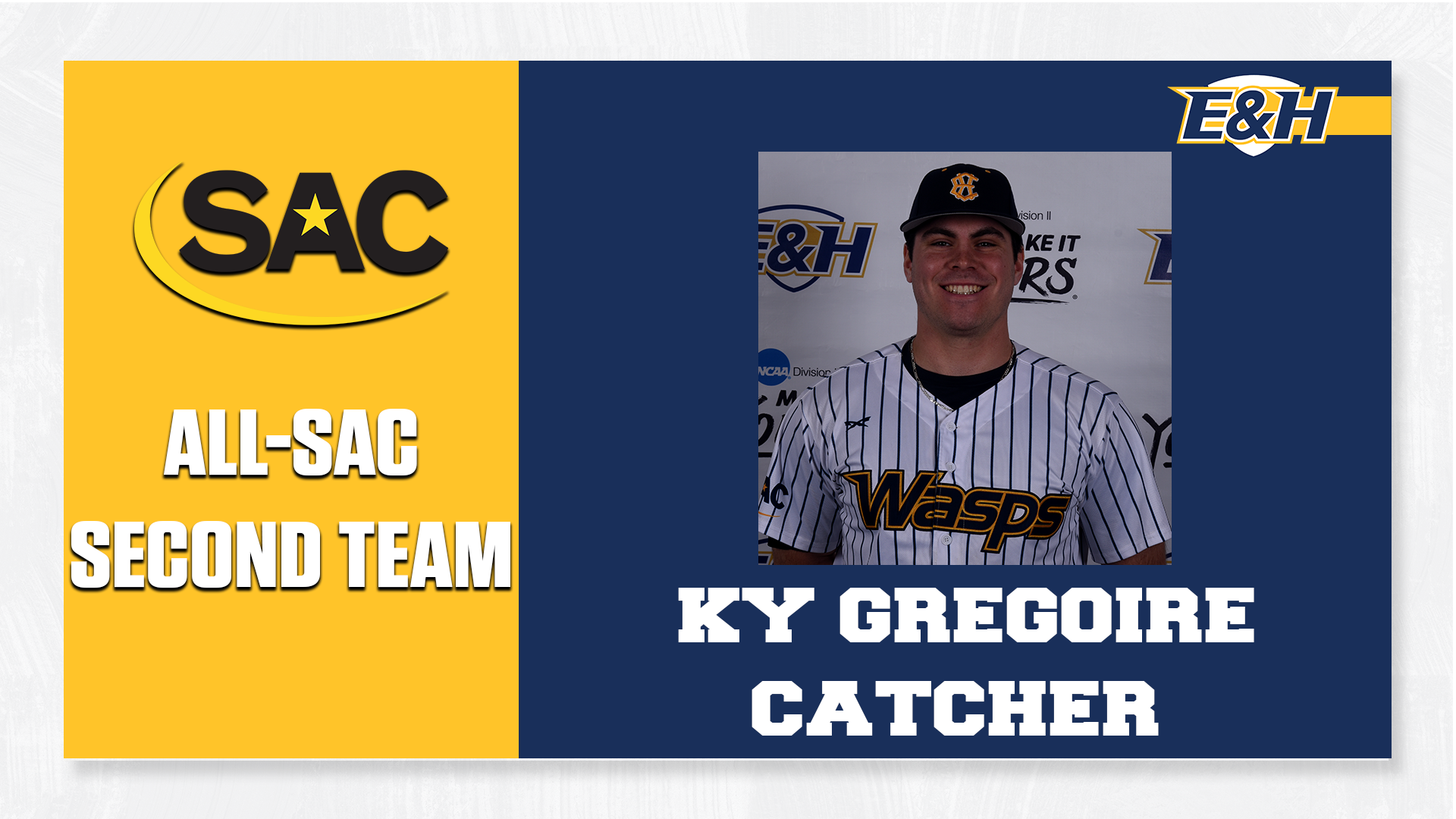 Emory & Henry Baseball&rsquo;s Gregoire Named To All-South Atlantic Conference Second Team