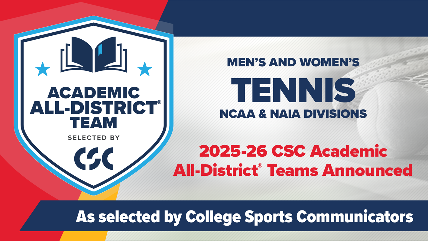 College Sports Communicators Announce Academic All-District Tennis Teams